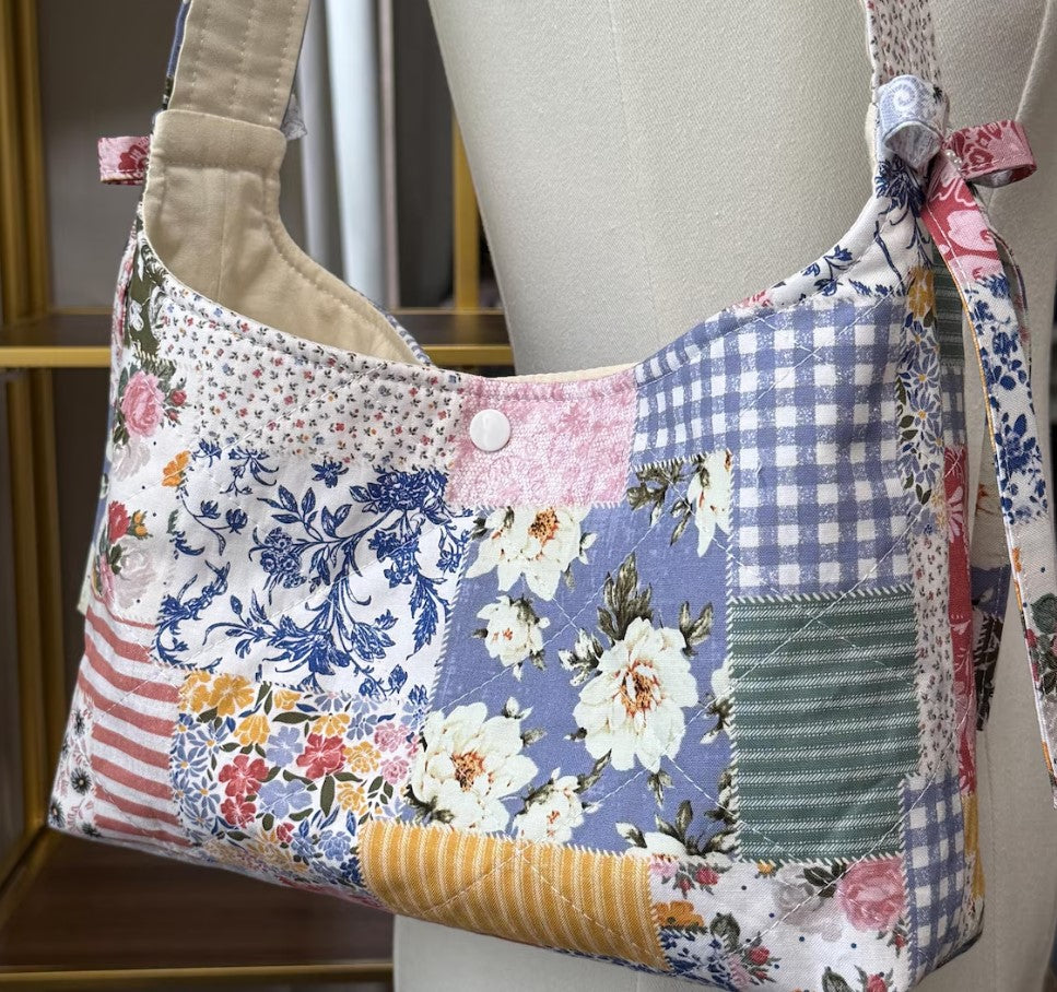 Handmade Quilted Cotton Shoulder Bag