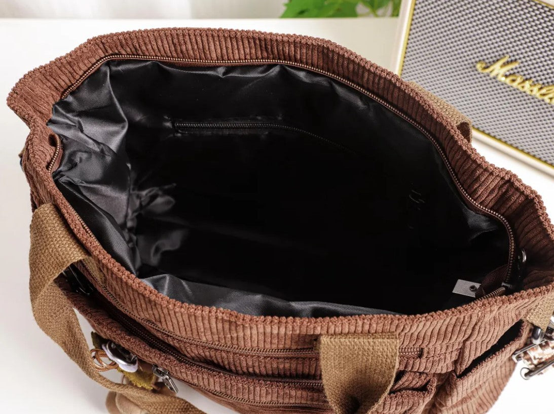 Handmade Corduroy Bag Crossbody Bag