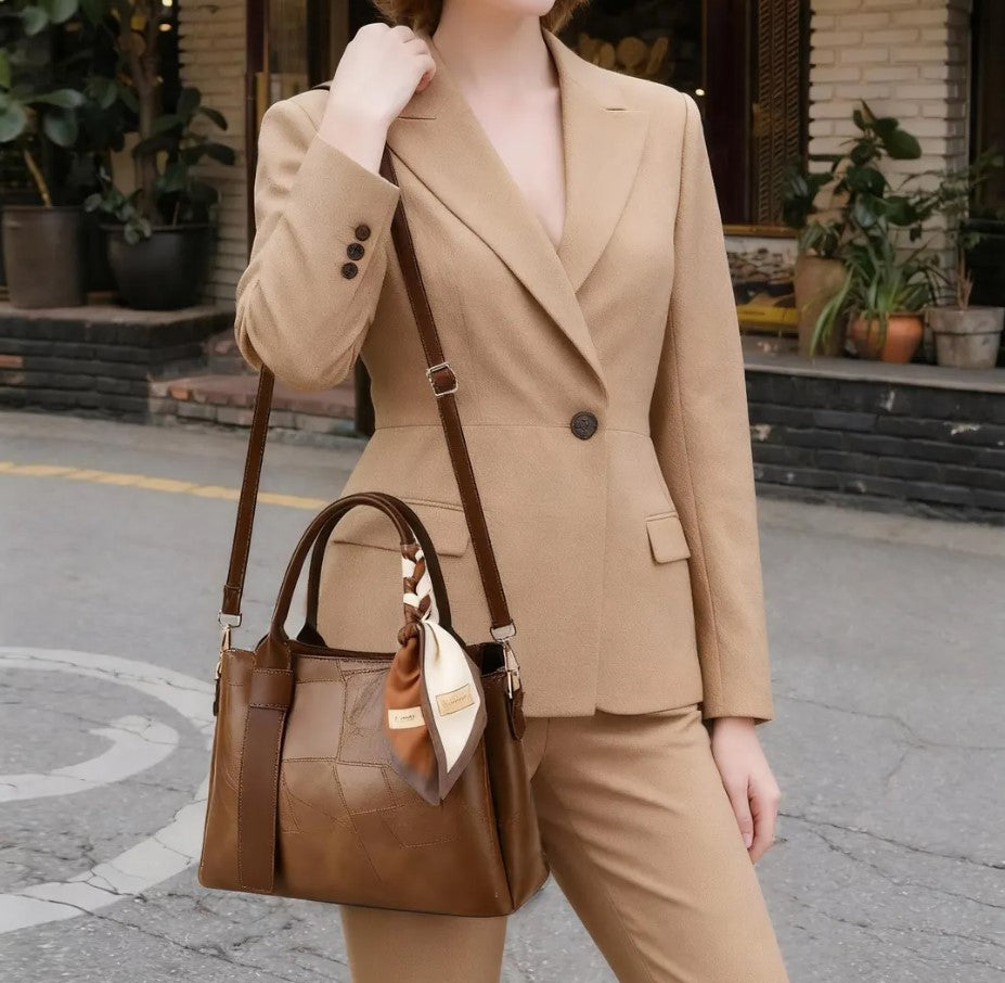 Handmade Leather Tote Bag - Stylish and Spacious