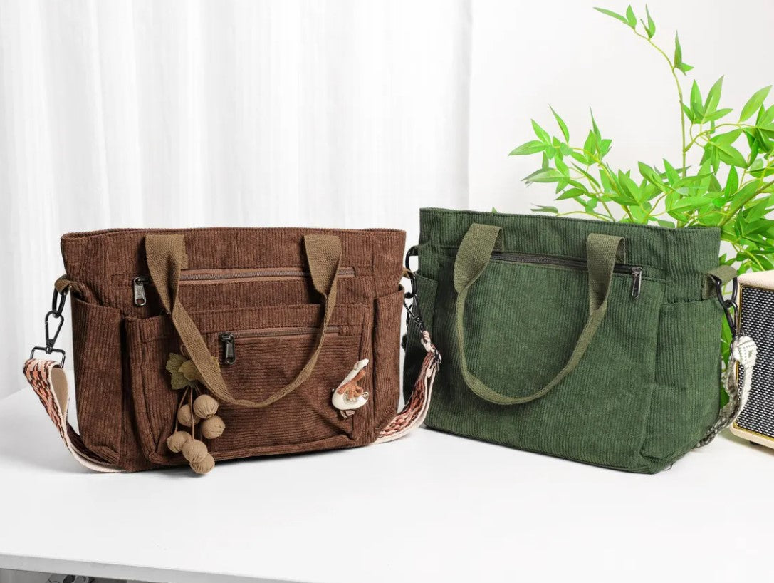 Handmade Corduroy Bag Crossbody Bag