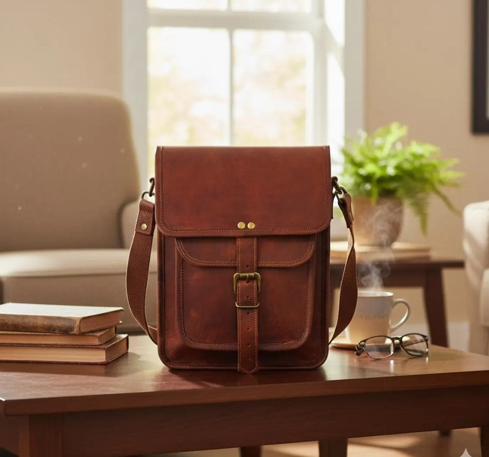 Handmade Vintage Leather Crossbody Bag