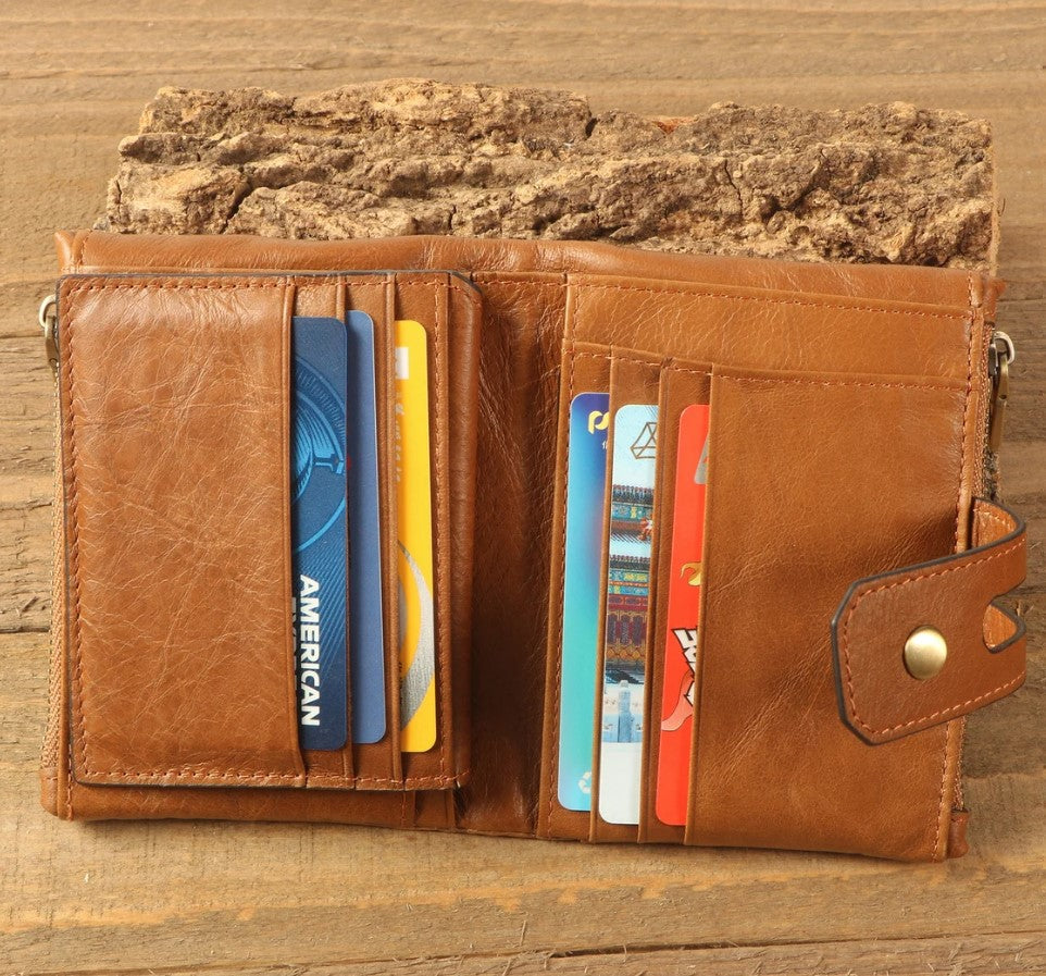 Leather RFID Wallet: Engraved Bifold Wallet