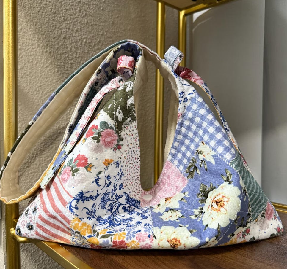 Handmade Quilted Cotton Shoulder Bag