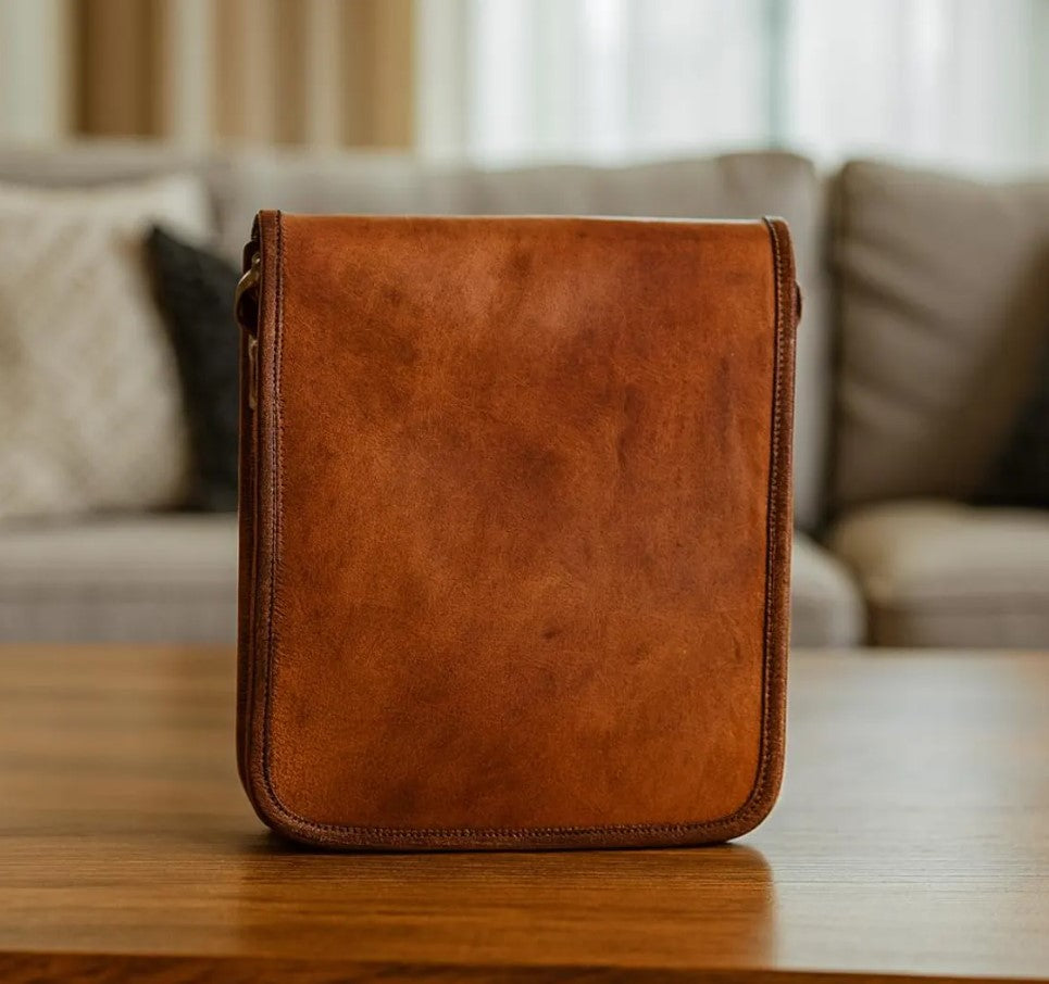 Handmade Vintage Leather Crossbody Bag