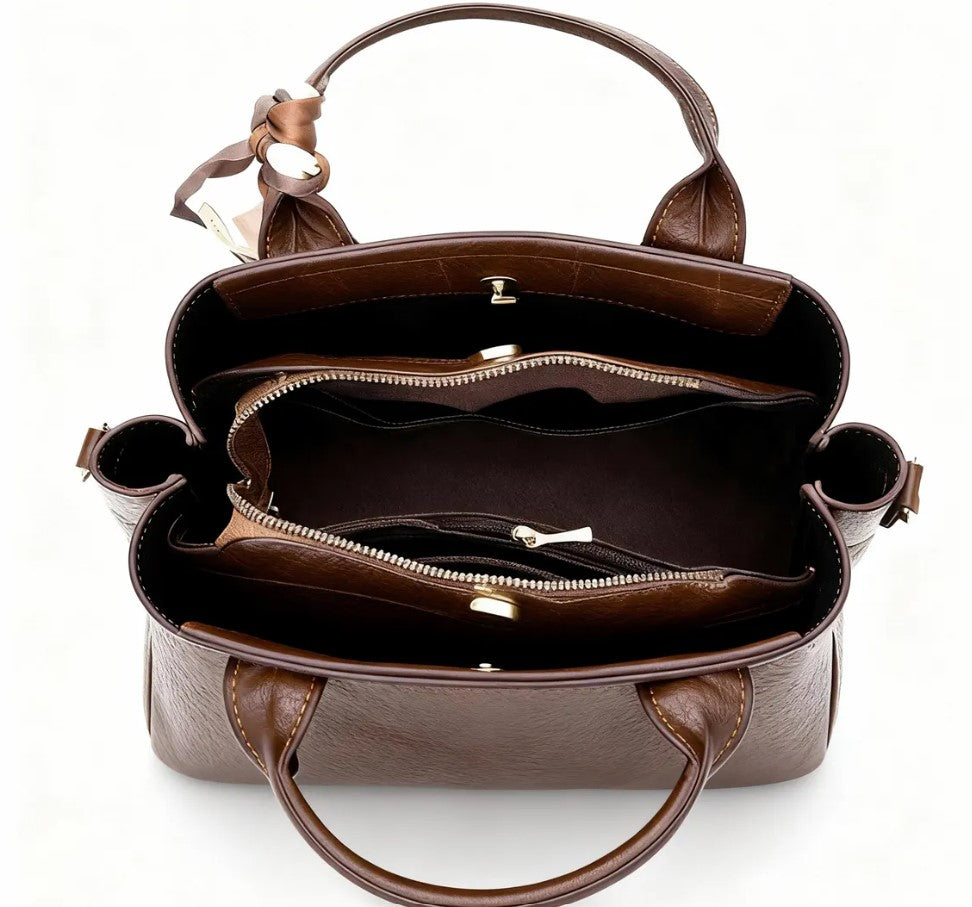 Handmade Leather Tote Bag - Stylish and Spacious