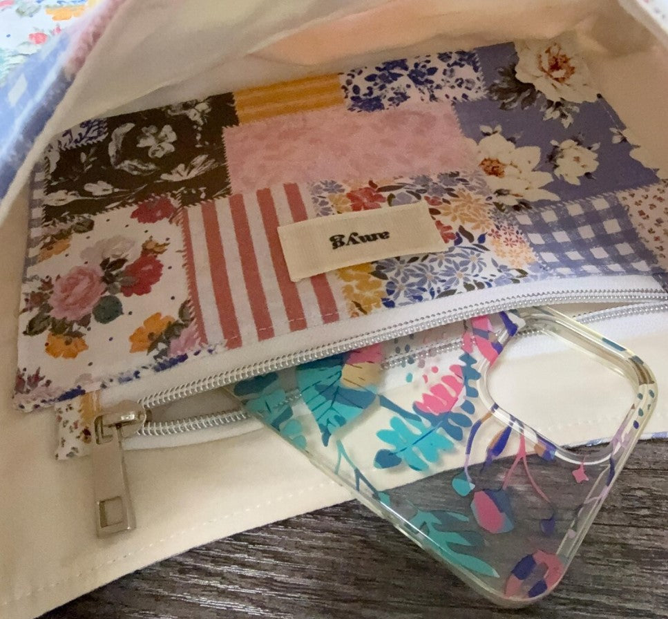 Handmade Quilted Cotton Shoulder Bag